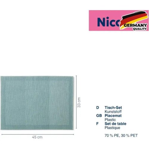 Килимок сервірувальний KELA Nica, 45х33см, світло-голубий (12828)