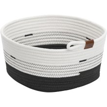 Кошик KELA Hedda, 32х30х17см, біло-чорний (24459)