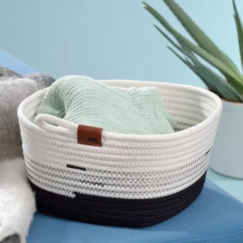 Кошик KELA Hedda, 32х30х17см, біло-чорний (24459)