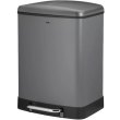Відро для сміття KELA Davino, 2 відділення, 2х12л, з педаллю, сіре (10949)
