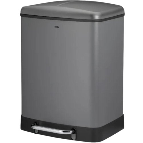 Відро для сміття KELA Davino, 2 відділення, 2х12л, з педаллю, сіре (10949)