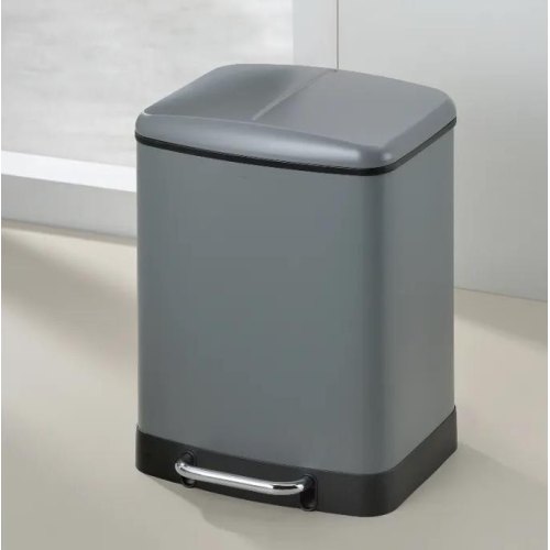 Відро для сміття KELA Davino, 2 відділення, 2х12л, з педаллю, сіре (10949)