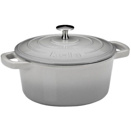 Каструля KELA Calido, 21см, 2.5л, чавун, з кришкою, сіра (12605)