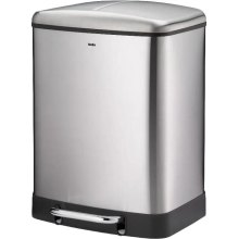 Відро для сміття KELA Davino, 2 відділення, 2х12л, з педаллю, сріблясте (10954)