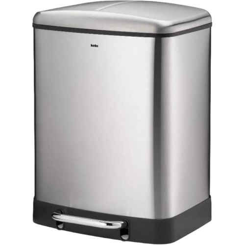 Відро для сміття KELA Davino, 2 відділення, 2х12л, з педаллю, сріблясте (10954)