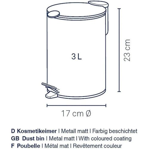Відро для сміття KELA Mats, 3л, димчасто-блакитне (23609)
