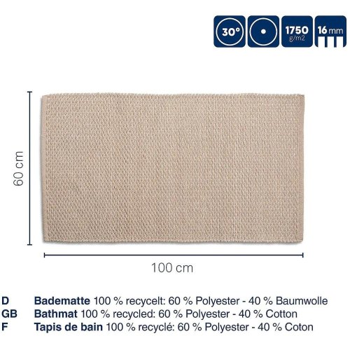 Килимок для ванної KELA Miu, 100х60см, світло-рожевий (24726)