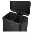 Відро для сміття KELA Davino, 2 відділення, 2х12л, з педаллю, чорне (10944)