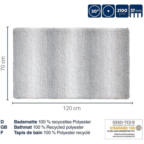 Килимок для ванної KELA Ombre, 120х70см, морозно-блакитний (23571)