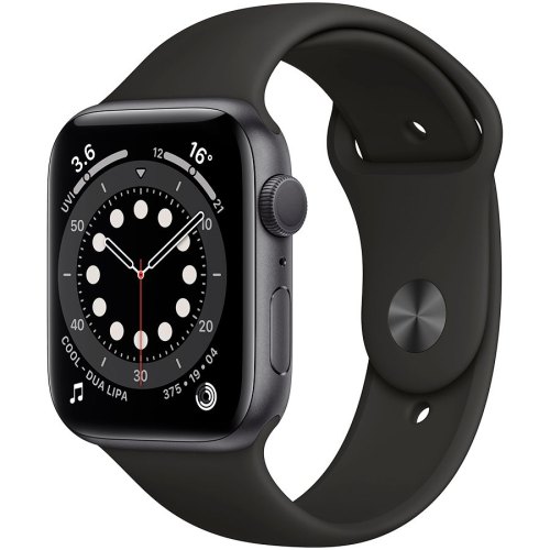 Смарт-годинник Apple Watch Series 6 GPS, 44mm, Space Gray, Black Sport Band USED ** (2CM00H300553)