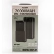 Зовнішній акумулятор PowerBank Remax RPP-680, 20000mAh, USB Type-A/USB Type-C/Lightning, 22.5W, Black