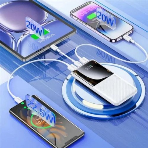 Зовнішній акумулятор PowerBank Remax RPP-623, 20000mAh, 2xUSB Type-A/USB Type-C, 22.5W, Black