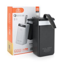 Зовнішній акумулятор Powerbank LIONPATTON L46, 60000mAh, QC3.0, MicroUSB, USB Type-C, Lighting, 3xUSB Type-A, Black