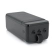 Зовнішній акумулятор Powerbank LIONPATTON L46, 60000mAh, QC3.0, MicroUSB, USB Type-C, Lighting, 3xUSB Type-A, Black
