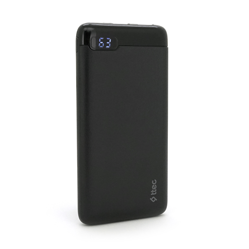 Зовнішній акумулятор Powerbank Ttec, 10000mAh, 2xUSB Type-A/USB Type-C, 20W, Black (2BB183S)