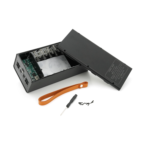 Зовнішній акумулятор Powerbank Voltronic CX24-PD-QIMagnetic, живлення 24х18650, бездротова зарядка, MicroUSB/USB Type-C/Lightning, 22.5W, ABS, Black