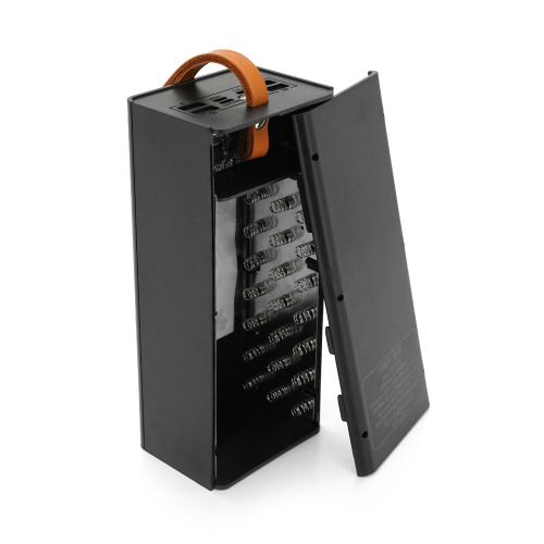 Зовнішній акумулятор Powerbank Voltronic CX24-PD-QIMagnetic, живлення 24х18650, бездротова зарядка, MicroUSB/USB Type-C/Lightning, 22.5W, ABS, Black