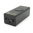 Зовнішній акумулятор Powerbank Voltronic CX24-PD-QIMagnetic, живлення 24х18650, бездротова зарядка, MicroUSB/USB Type-C/Lightning, 22.5W, ABS, Black