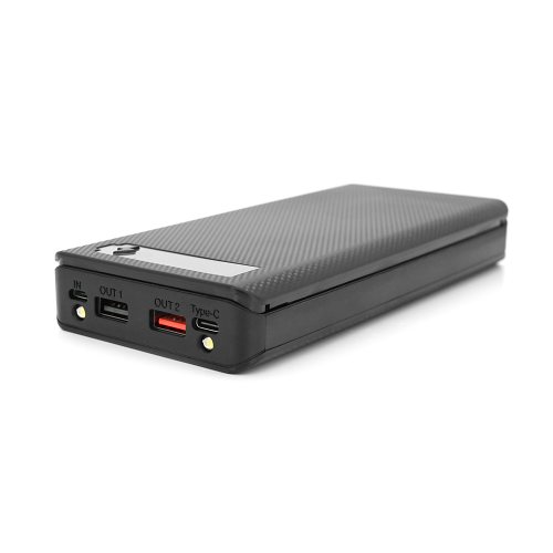 Зовнішній акумулятор Powerbank Voltronic M8-PD, живлення 8х18650, MicroUSB/USB Type-C, ліхтарик, дисплей, ABS, PVC, Black