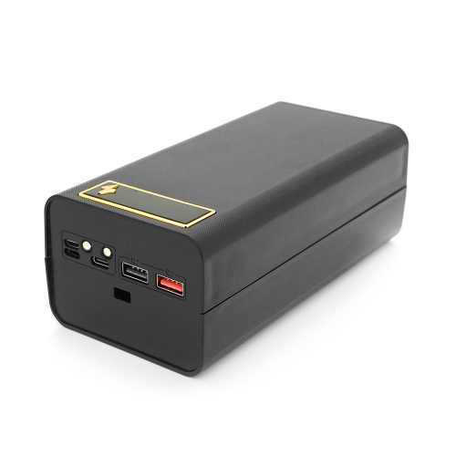 Зовнішній акумулятор Powerbank Voltronic T21-PD, живлення 21х18650, 22.5W, MicroUSB/USB Type-C/Lightning, дисплей, ABS, PVC, Black