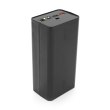 Зовнішній акумулятор Powerbank Voltronic T21-PD, живлення 21х18650, 22.5W, MicroUSB/USB Type-C/Lightning, дисплей, ABS, PVC, Black