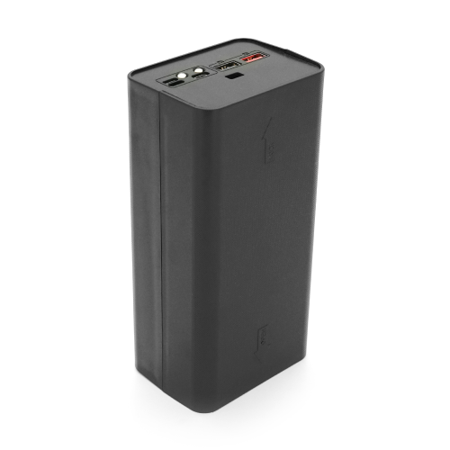 Зовнішній акумулятор Powerbank Voltronic T21-PD, живлення 21х18650, 22.5W, MicroUSB/USB Type-C/Lightning, дисплей, ABS, PVC, Black