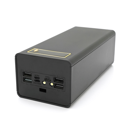 Зовнішній акумулятор Powerbank Voltronic D21-PD, живлення 21х18650, MicroUSB/USB Type-C/Lightning, 22.5W, ABS, PVC, Black