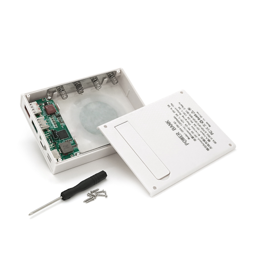 Зовнішній акумулятор Powerbank Voltronic CX4-PD-QIMagnetic, живлення 4х18650, бездротова зарядка, MicroUSB/USB Type-C/Lightning, 22.5W, ABS, White