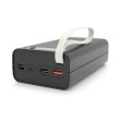 Зовнішній акумулятор Powerbank Voltronic T12-PD, живлення 12х18650, MicroUSB/USB Type-C/Lightning, 22.5W, дисплей, ABS, PVC, Black