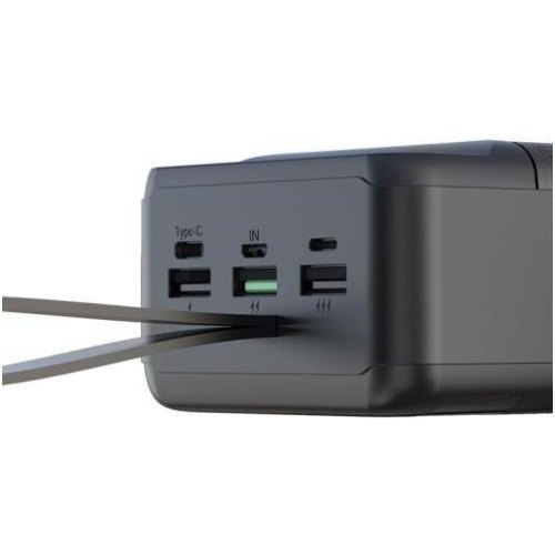 Зовнішній акумулятор PowerBank XO PR160, 80000mAh, PD20W, ліхтарик, Black