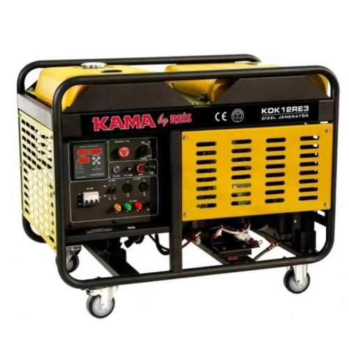 Генератор дизельний KAMA KDK12RE, 12kVA/10kW, однофазний 230V, Water COOL, об'єм 34л