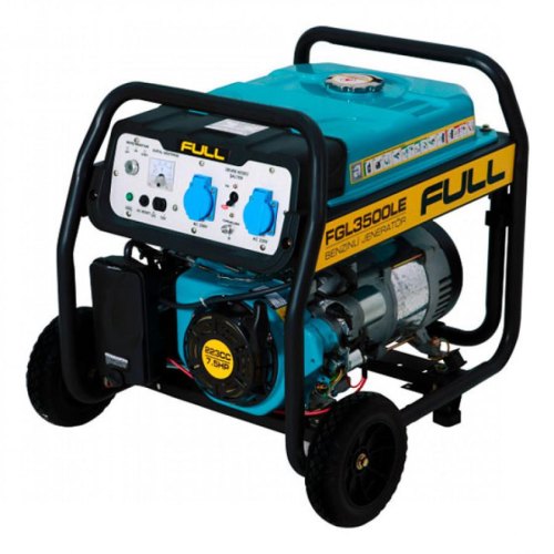 Генератор бензиновий FULL FGL 3500LE, однофазний 230V, 50Hz, 3.5KVA, об'єм 17л
