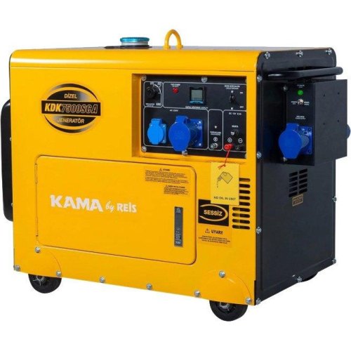 Генератор дизельний KAMA KDK7500SCA, 6.9KVA, однофазний 230V