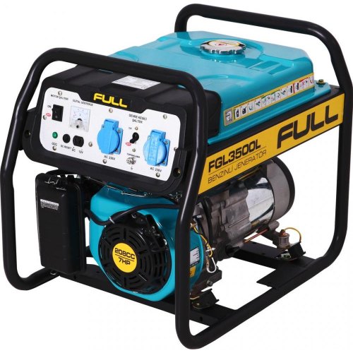 Генератор бензиновий FULL FGL 3500L, однофазний 230V, 50Hz, 3.5KVA, об'єм 17л