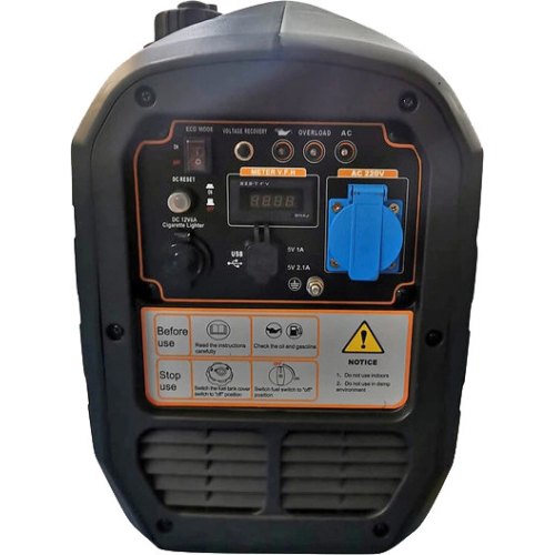 Генератор бензиновий, інверторний LIFAN LF2800I-2, однофазний 220V, 50Hz, IP23, 2.2-2.4кВт, мідна обмотка, ручний пуск, об'єм 4л