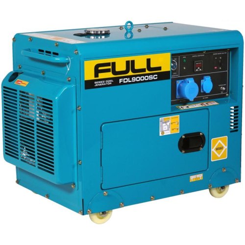 Генератор дизельний Full FDL9000SC, 6.8kW (8.5kVA), однофазний 220V, 50Hz, об'єм 12.5л