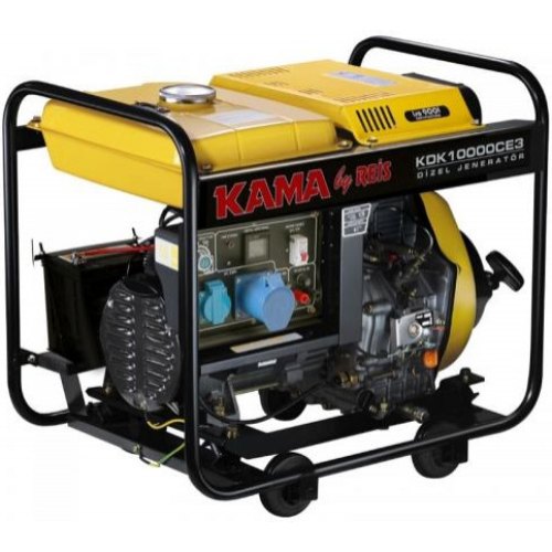 Генератор дизельний KAMA KDK10000CE3, трифазний 230/400V, 50Hz, 9.4KVA, об'єм 12.5л