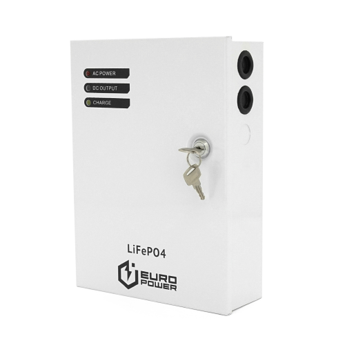 Джерело безперебійного живлення EuroPower, 12V/5A, під акумулятори LiFePO4 12V/7А, струм заряду 14.4V/2А, метал (EP-UPS-1205HC(M))