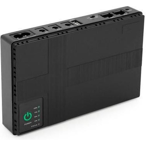 Джерело безперебійного живлення для роутерів Voltronic UPS-18W, PON/POE-430, 5/9/12V, 1A, 12000mAh (4x 3000mAh), Black (DC1018P / 12000)