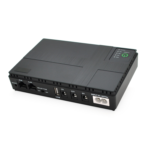 Джерело безперебійного живлення для роутерів Voltronic UPS-18W, PON/POE-430, 5/9/12V, 1A, 10400mAh (4x 2600mAh), Black (DC1018P / 10400)