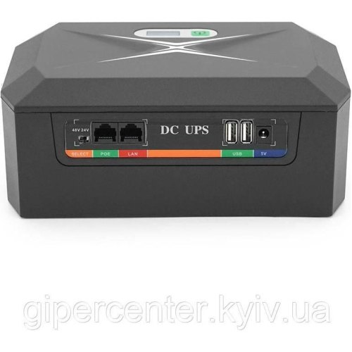 Джерело безперебійного живлення для роутерів Greenwave UPS-60W / 18 DCP-60W-17, PON, 9/12Vx3, 17600mAh (8x 2200mAh), Black