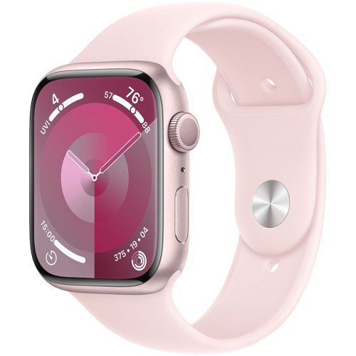 Смарт-годинник Apple Watch Series 9 GPS, 45mm, Pink, Light Pink Sport Band, M/L USED ** (2AMR9H300503)