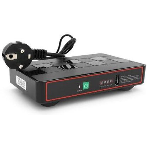 Джерело безперебійного живлення для роутерів Greenwave Ecoputer-P60W, PON/POE, 12V, USB 2A, 12000mAh, Black (GWUPS-60W-12000)