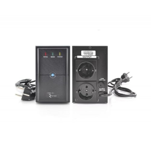 Джерело безперебійного живлення Ritar E-RTM850L, 510W, ELF-L, LED, AVR, 2st, 2xSCHUKO, 1x12V 9Ah