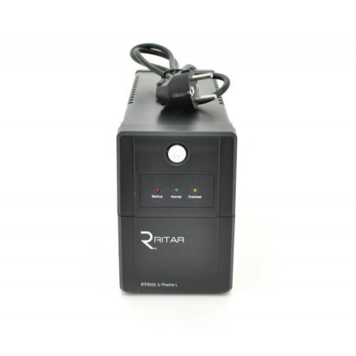 Джерело безперебійного живлення Ritar RTP650L-U, 390W, Proxima-L, LED, AVR, 2st, USB, 2xSCHUKO, 1x12V 7Ah