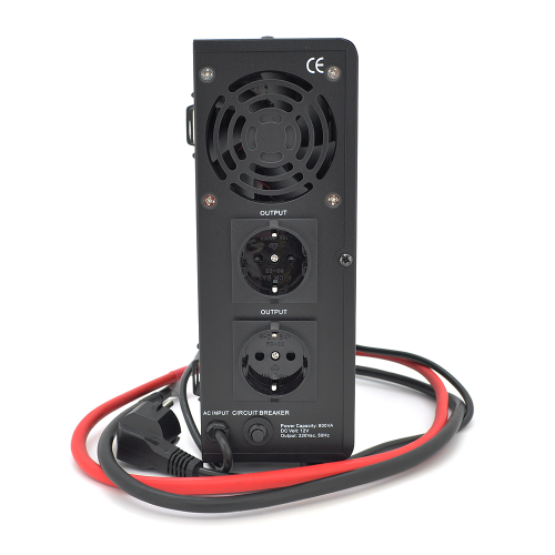 Джерело безперебійного живлення з правильною синусоїдою Europower EPWM-MPS-800 / 12, 500Вт, 3/5/10/15А, під зовнішню батарею 12В (AGM/GEL/LFP)