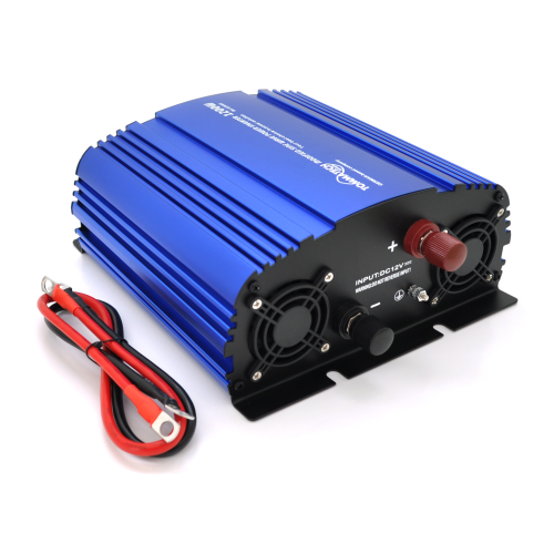 Інвертор напруги Tommatech MS-1200, 12V/220V, 1200W, з апроксимованою синусоїдою, 2xShuko, USB, клемні дроти, 2 запобіжники, Q4