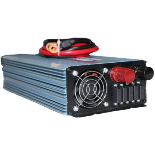Інвертор напруги Mexxsun MXS-1500, 12V/220V, 1500W, з модифікованою синусоїдою, 2xShuko, клемні дроти, Q6