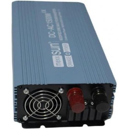 Інвертор напруги Mexxsun MXS-1500, 12V/220V, 1500W, з модифікованою синусоїдою, 2xShuko, клемні дроти, Q6