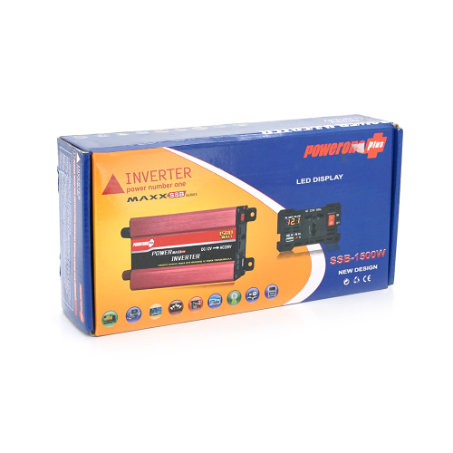 Інвертор напруги Voltronic NV-1500+LCD, 900Вт, 12/220V, approximated, 1 універсальна розетка, клеми, Box